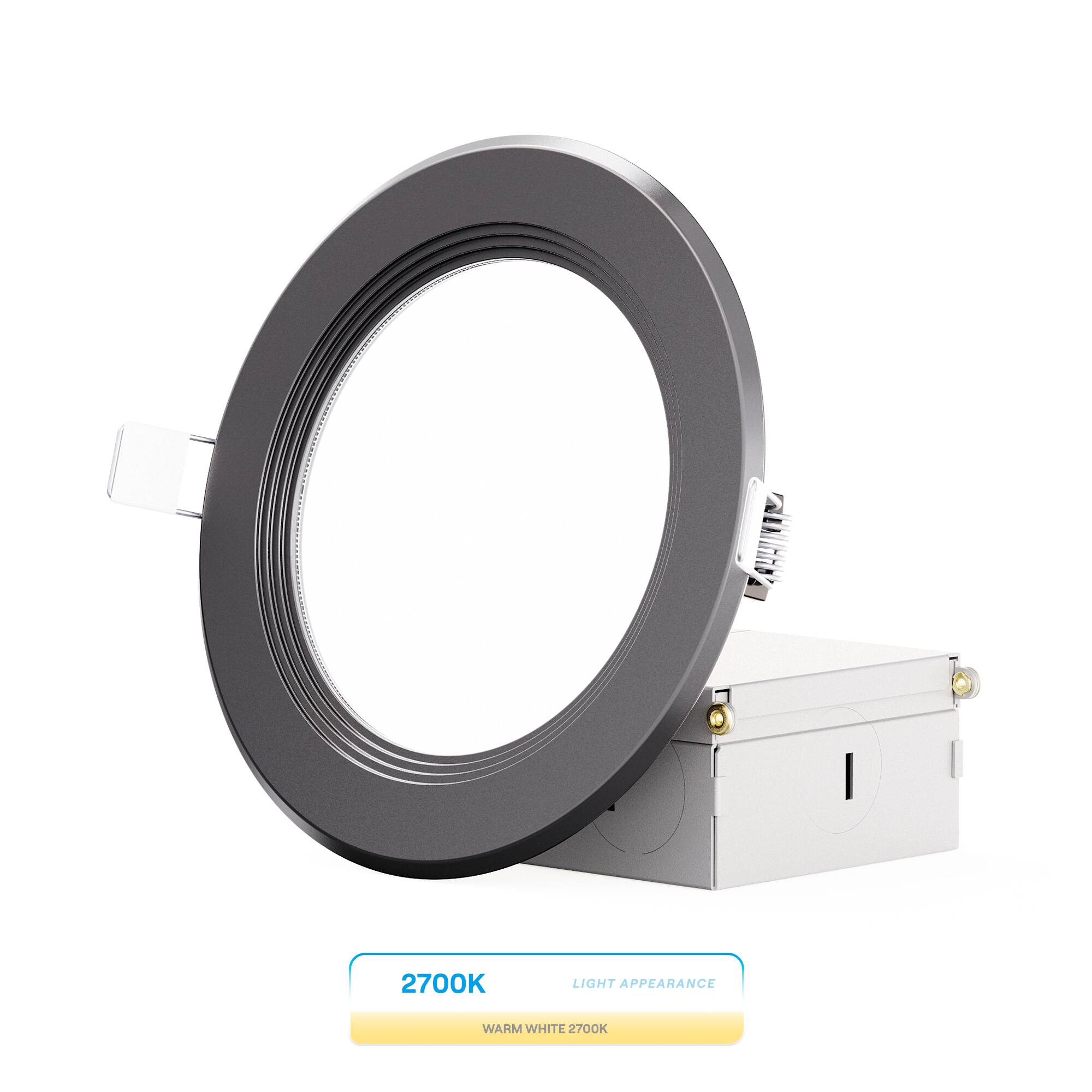 Infibrite - 4 In. Ultra-Thin Recessed LED Downlight 9W 750LM Soft white Wet Rated, Triac Dimmable Trim 6-Pack - Black price history on PriceWatchPro