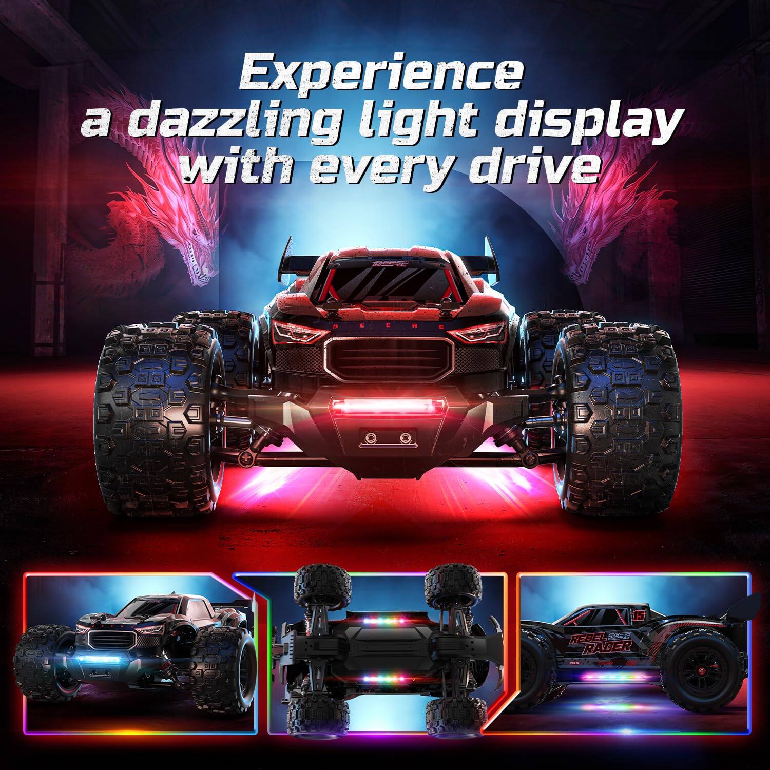 Experience a dazzling light display with every drive

REBEL RACER
