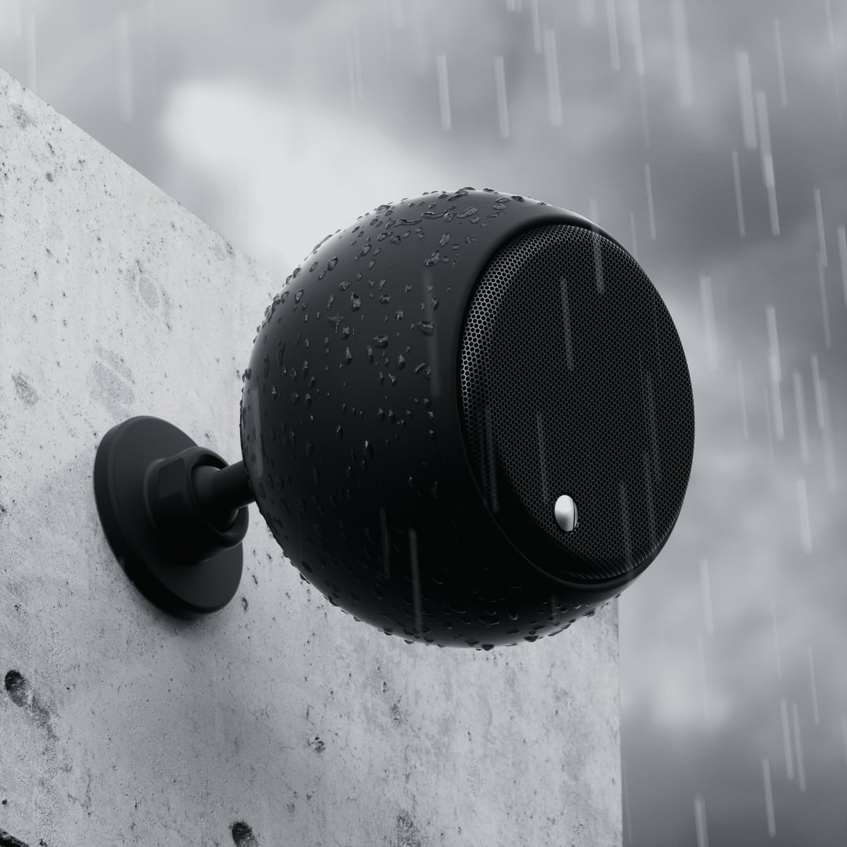 Gallo Acoustics - Micro Habitat 4" IP66 Weatherproof Outdoor Spherical Speaker – Single - Black