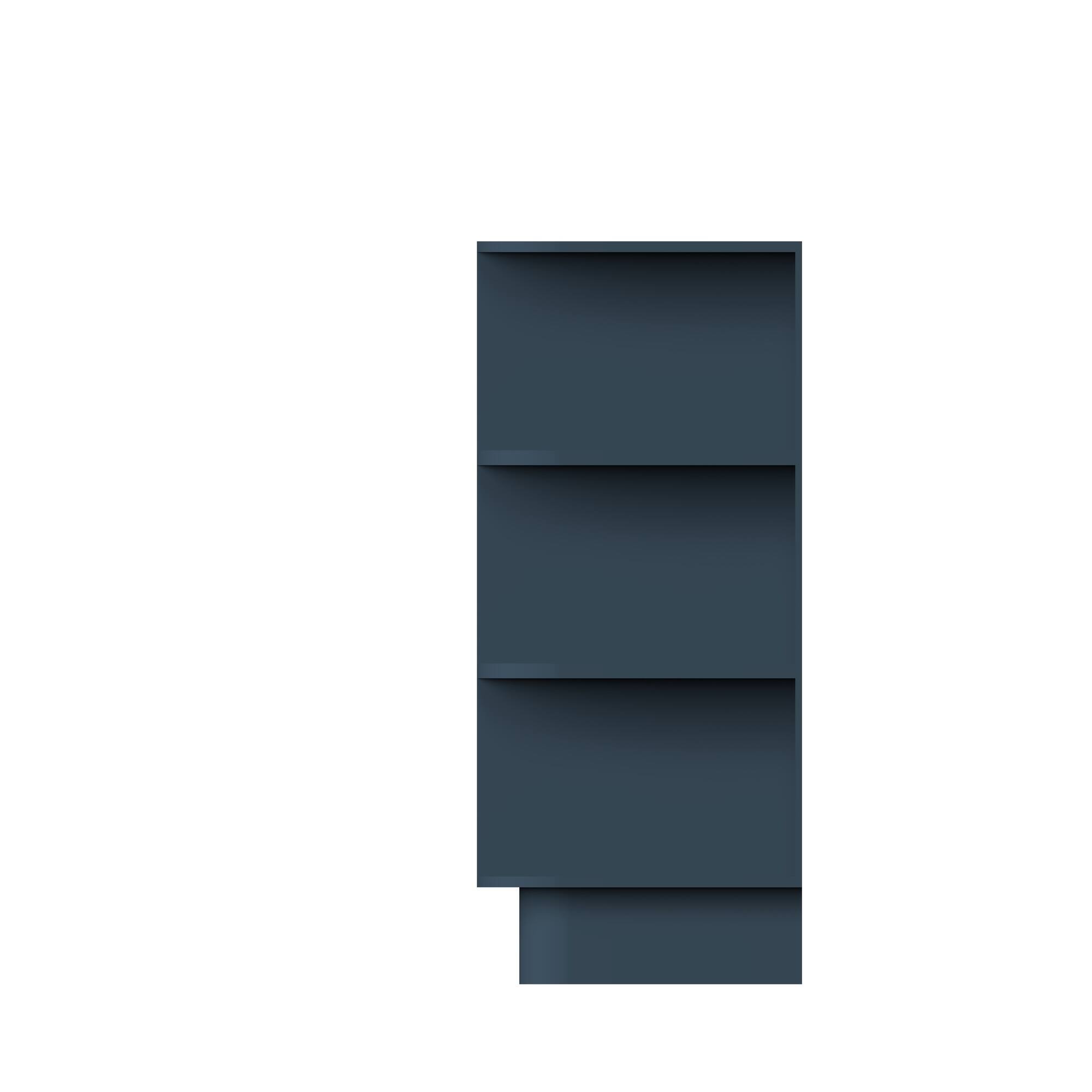 Angle. Boyel Living - 9-in W x 34.5-in H x 24-in D Shaker RTA Kitchen Base End Shelf Cabinet - Charcoal Blue.