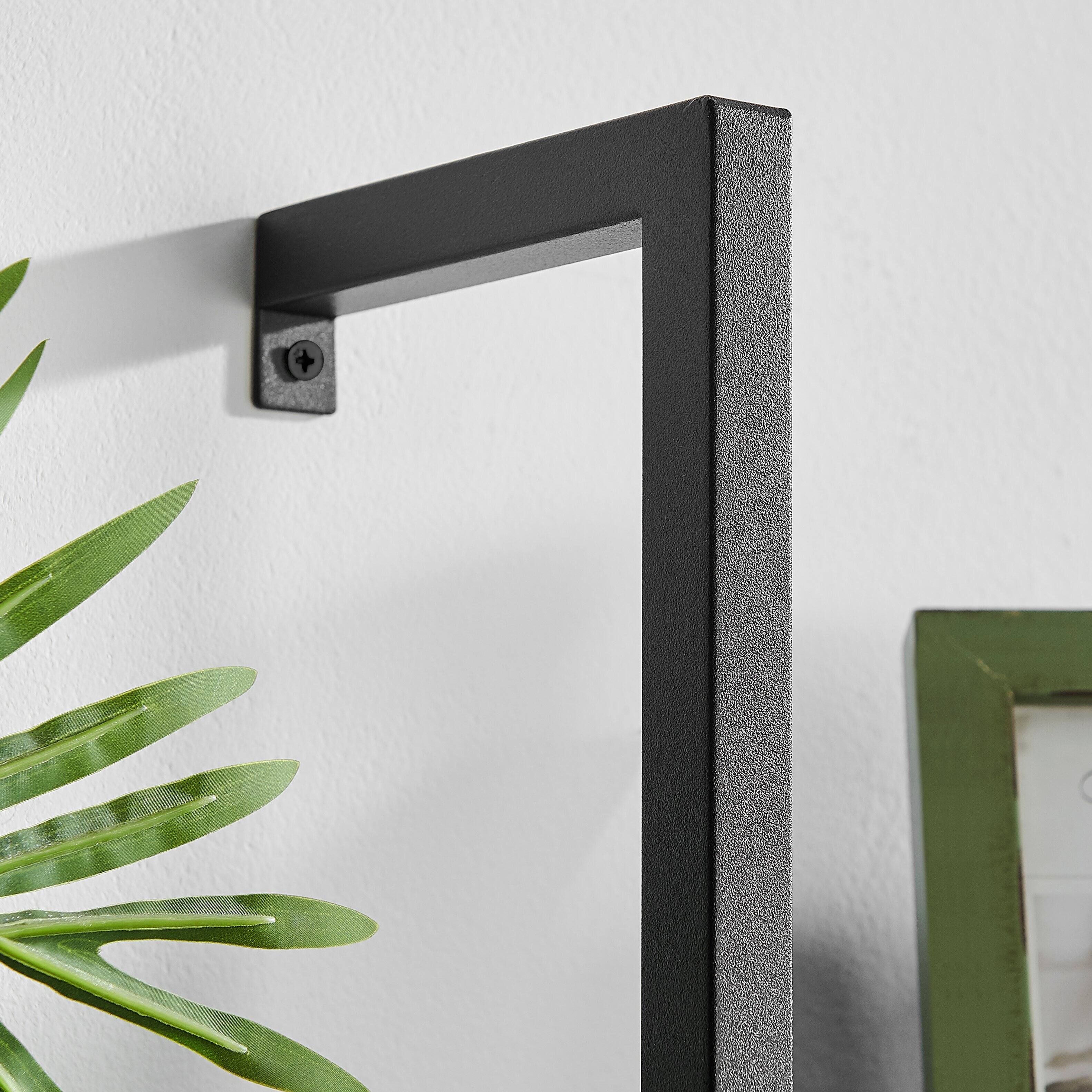 Alt View 8. Danya B - Everett 5-Tier Open Display Wall Mount Ladder Shelf - Black/Black - Black/Black.