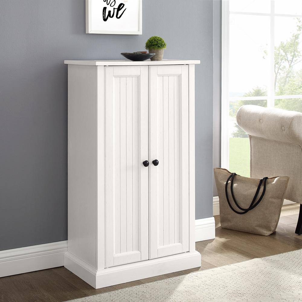 Alt View 4. Crosley Furniture - Seaside Storage Cabinet - White.