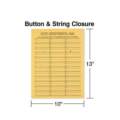 Button & String Closure

INTER-DEPARTMENTAL MAIL

13"  
10"