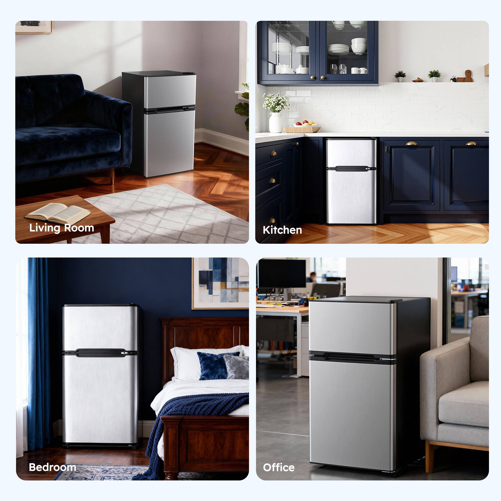 Living Room  
Kitchen  
Bedroom  
Office