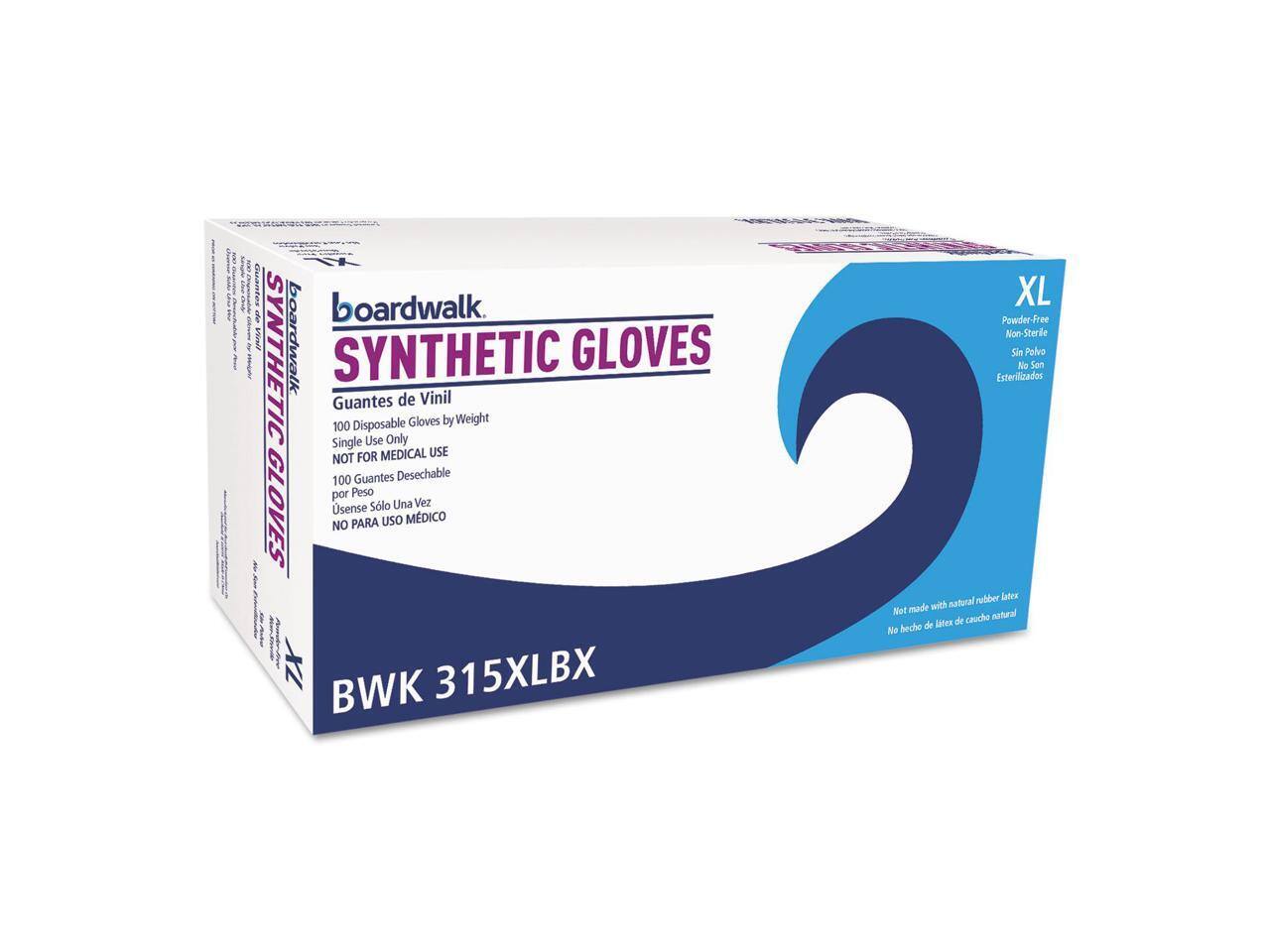 Boardwalk - Powder-Free Synthetic Vinyl Gloves X-Large 4 mil 100/Box 315XLBX - Cream price history on PriceWatchPro