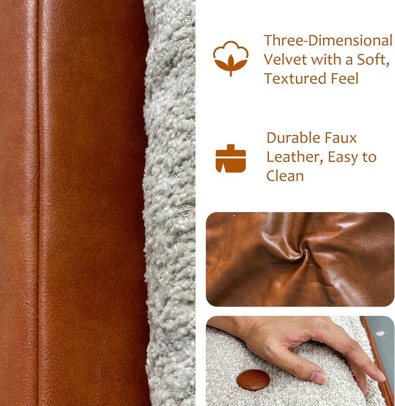 Three-Dimensional Velvet with a Soft, Textured Feel

Durable Faux Leather, Easy to Clean