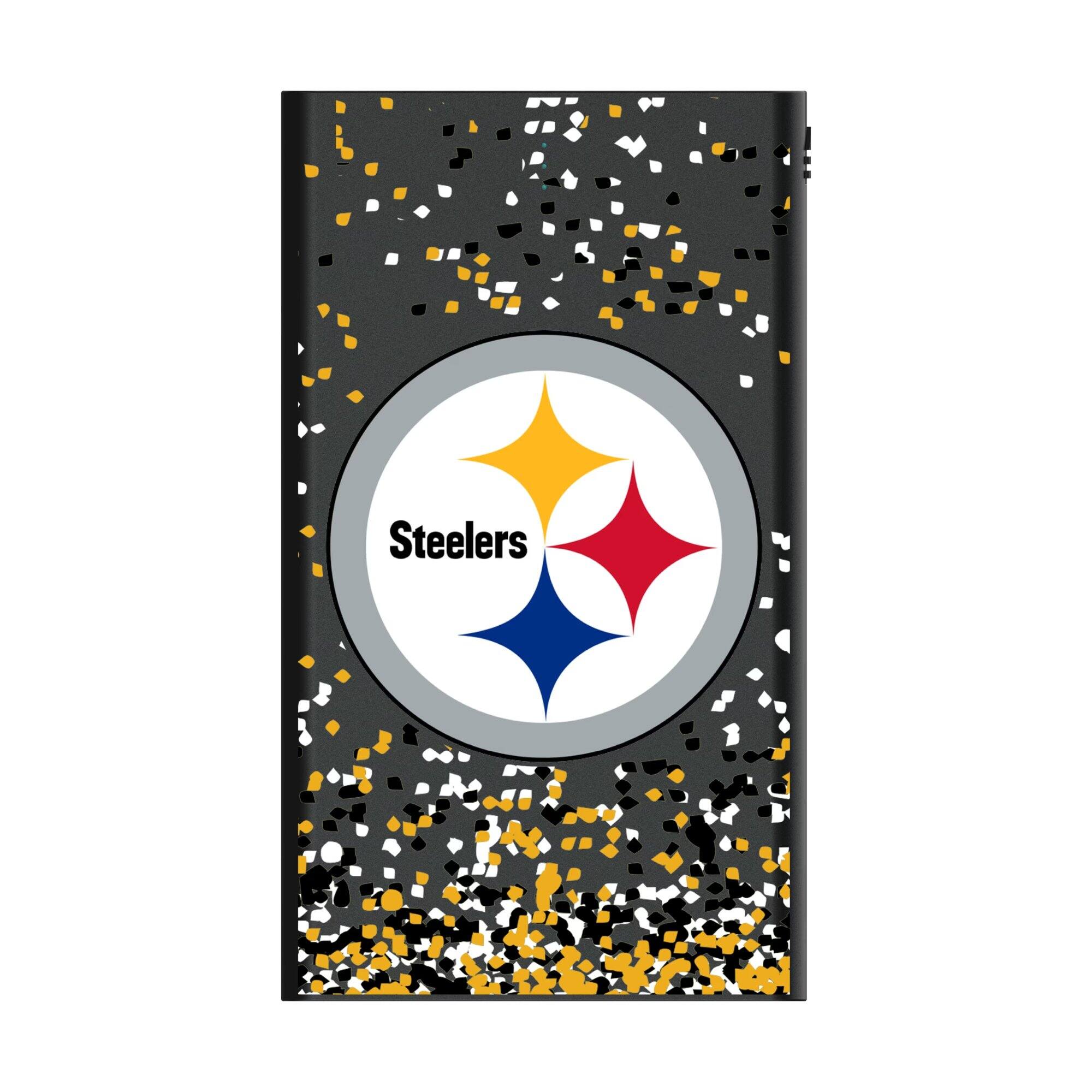 Alt View 1. Keyscaper - Pittsburgh Steelers 5000mAh Flat Powerbank - Black.