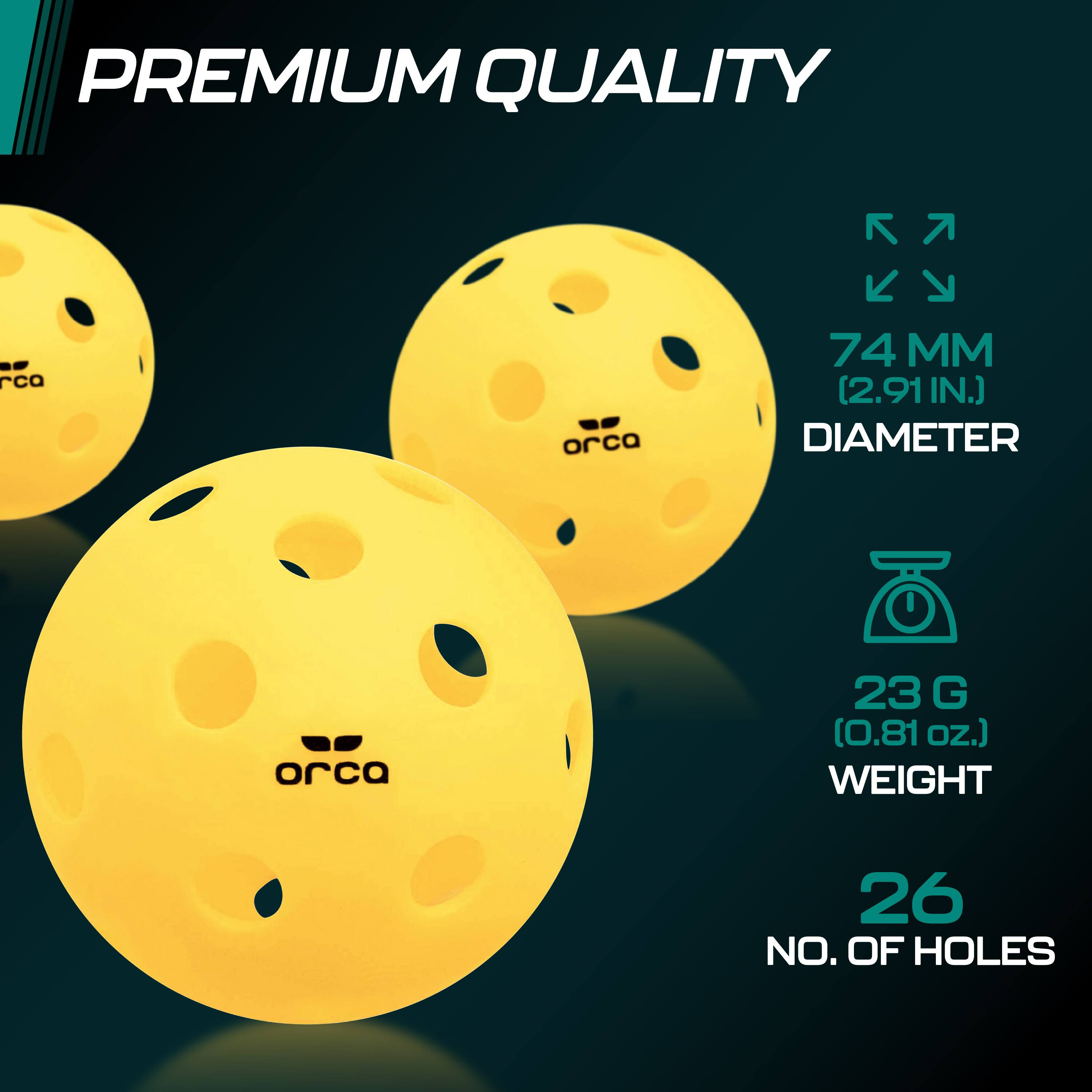 Premium Quality rca orca 74 MM (2.91 IN.) Diameter orca 23 G (0.81 oz.) Weight 26 No. of Holes