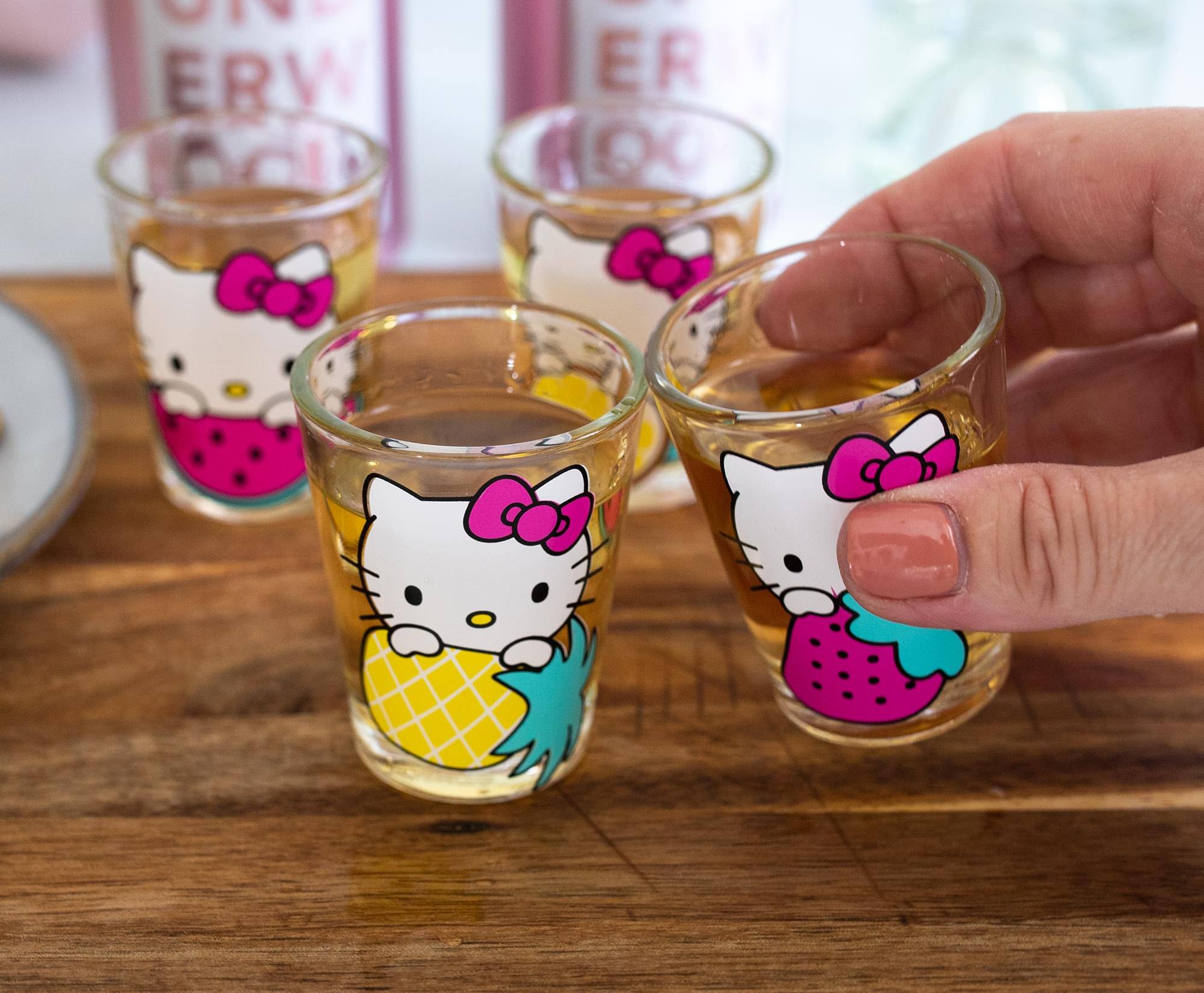 Alt View 2. Silver Buffalo - Hello Kitty 1.5-Ounce Mini Shot Glasses | Set of 4 - Purple.