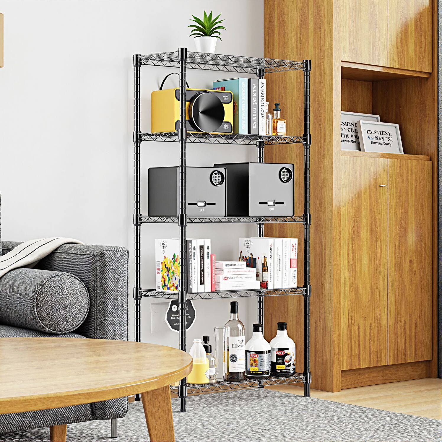 Sure, here is the corrected and grouped text from the image:

**Top Shelf:**
- ASHANTY
  - D'CEA
  - Boite à Teint
- TR. VITENY
  - FIR
  - Snails Party

**Second Shelf:**
- Various books and items

**Third Shelf:**
- Various books and items

**Fourth Shelf:**
- Various books and items

**Bottom Shelf:**
- Various bottles and items

**Additional Text:**
- "LES OISEAUX SHARWIANOL"
- "PLA ALSRND"
- "MOE TE dCA ANIARED E ESMANT YY CLE"
- "TR_VITENY E"
- "Ax NAY S: nine Toe Shores Dery - i -m ! Elive E"