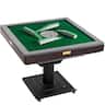 VEVOR - Automatic Mahjong Table with Wheels, 2 Sets of 40 mm Tiles (164 Pcs), Roller Coaster Style Mahjong-Table, Foldable - Brown;Black;Green