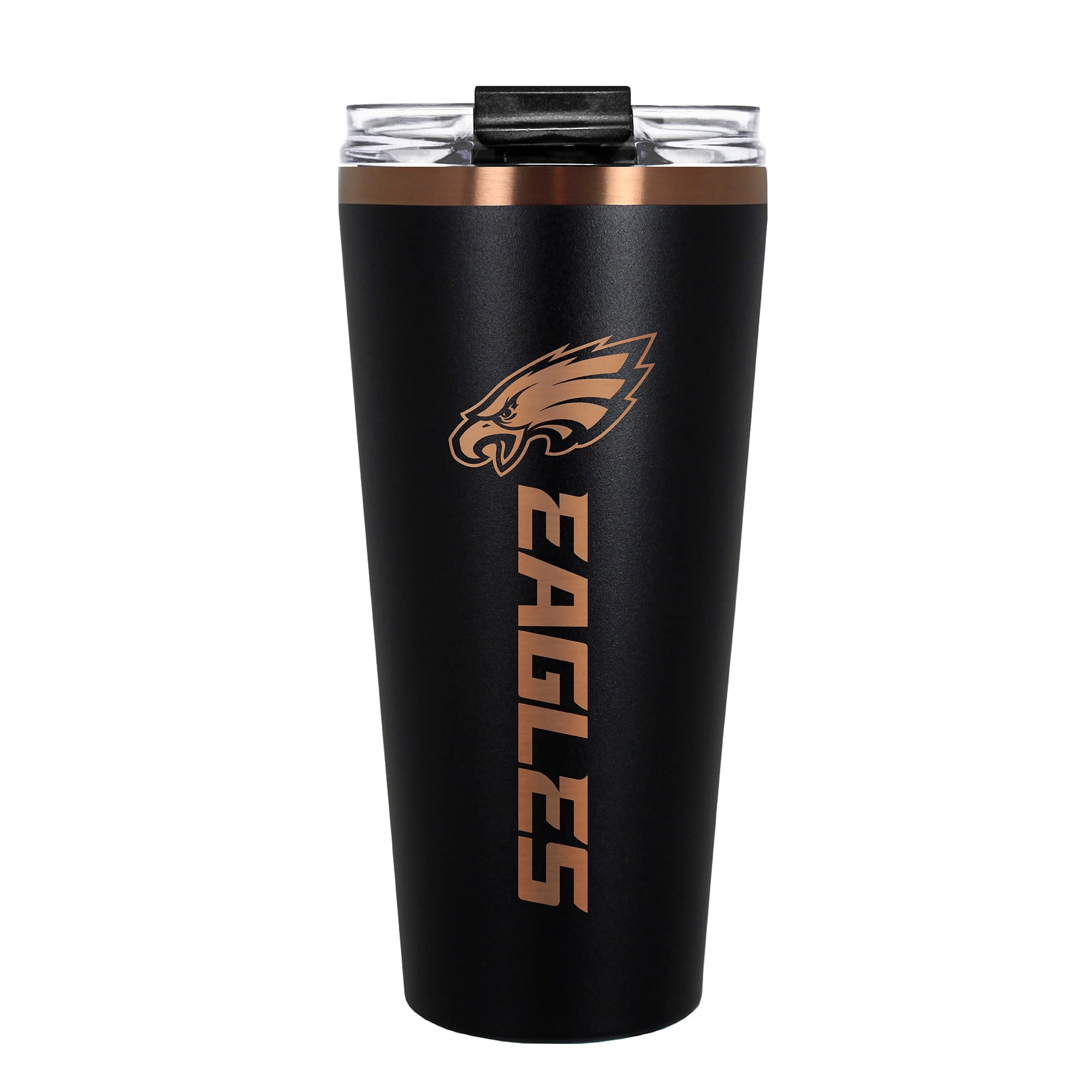 Front. Great American Products - Philadelphia Eagles 30oz. Big Slim Tumbler - Black.