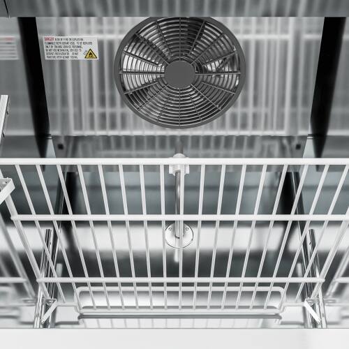 Alt View 8. Koolmore - 29 in. Commercial Stainless Steel Solid Half Door Reach-In Refrigerator, 23 cu. ft. RIR-1D-SSHD - Stainless-Steel.