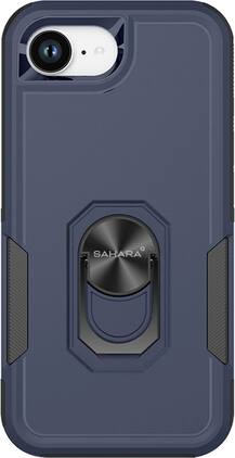 SaharaCase - Raider Series Heavy Duty Kickstand Case for Apple iPhone 16e - Night Sky Blue