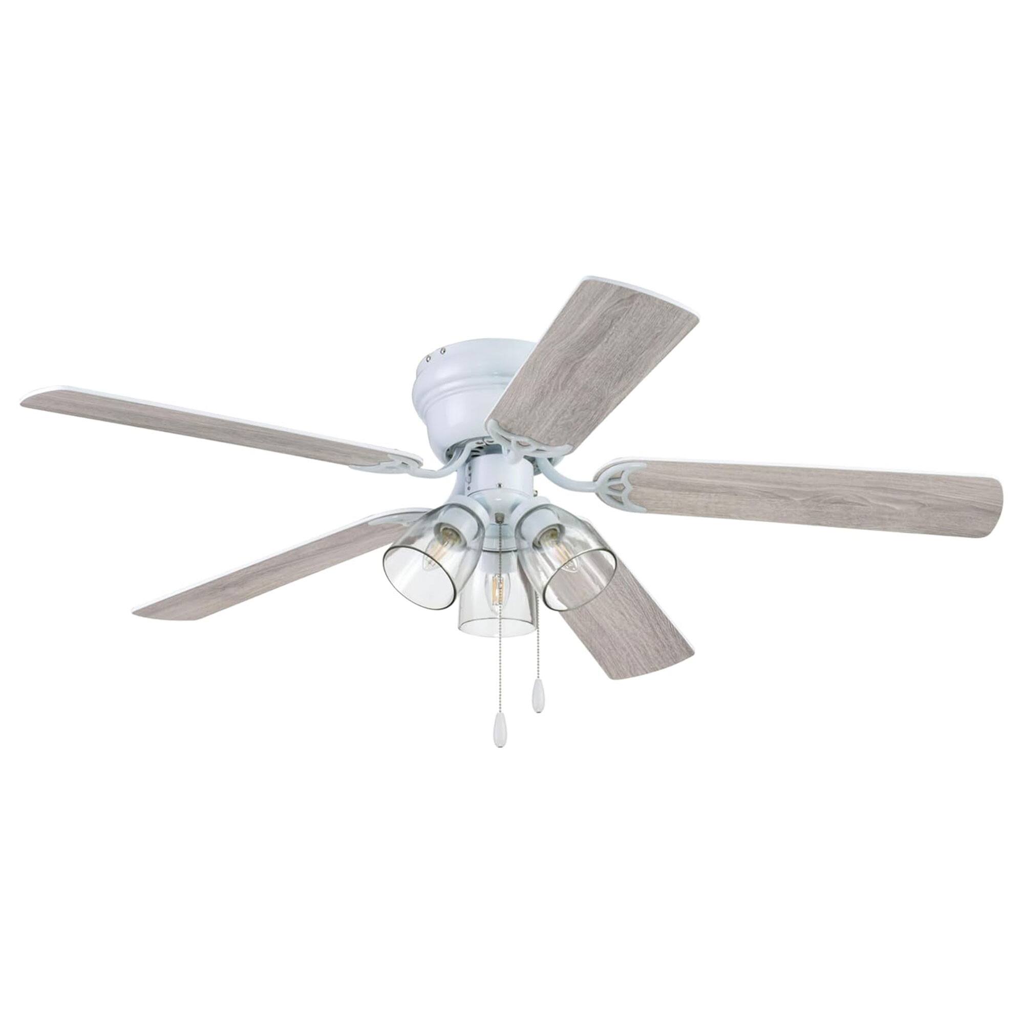 Alt View 4. Portage Bay - Portage Bay Renton Indoor Ceiling Fan with Quiet, Reversible Motor, 52", White - White.