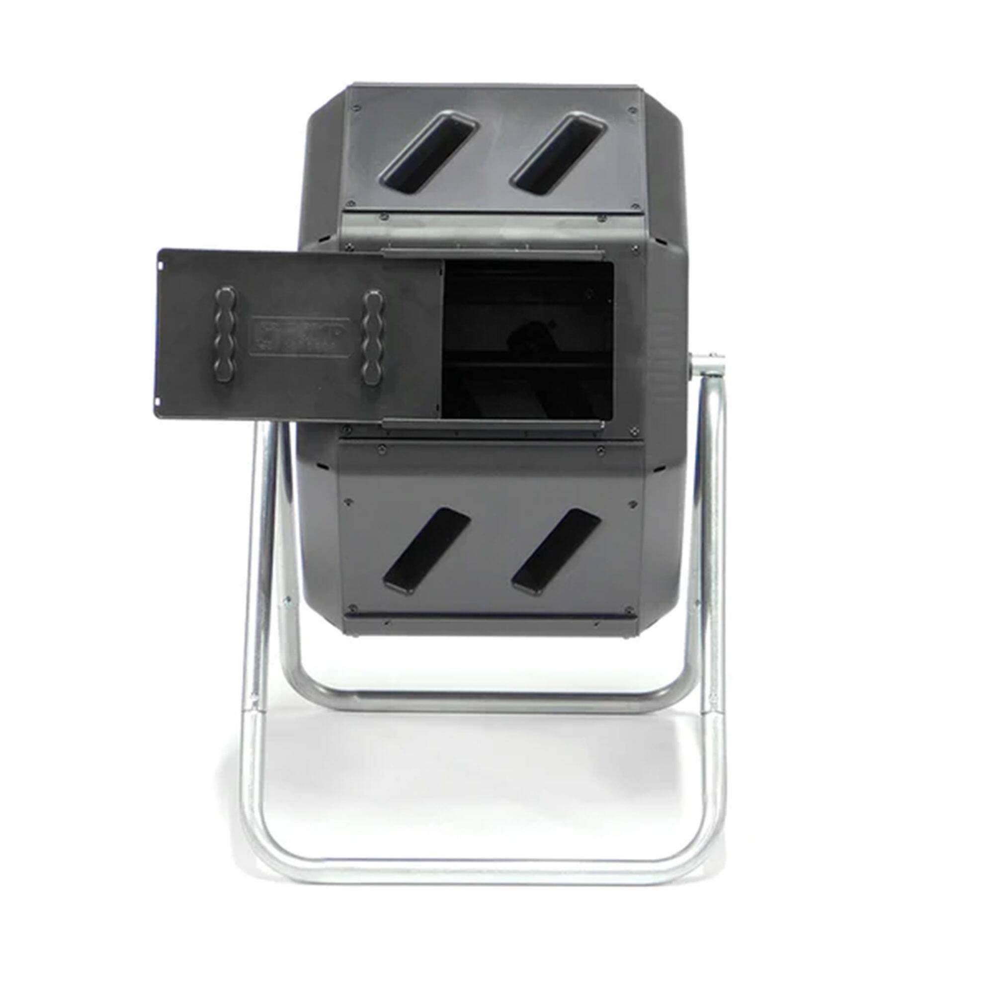 Alt View 4. FCMP Outdoor - FCMP Outdoor 22.5 Gallon Tumbling Composter Waste Bin with Aeration Holes, Black - Black.