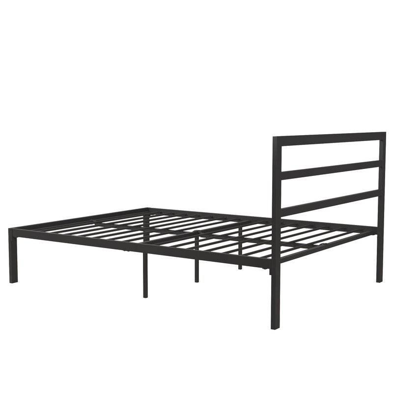 Alt View 1. Hivvago - Hivvago Queen Metal Platform Bed Frame with Headboard Included - Black.