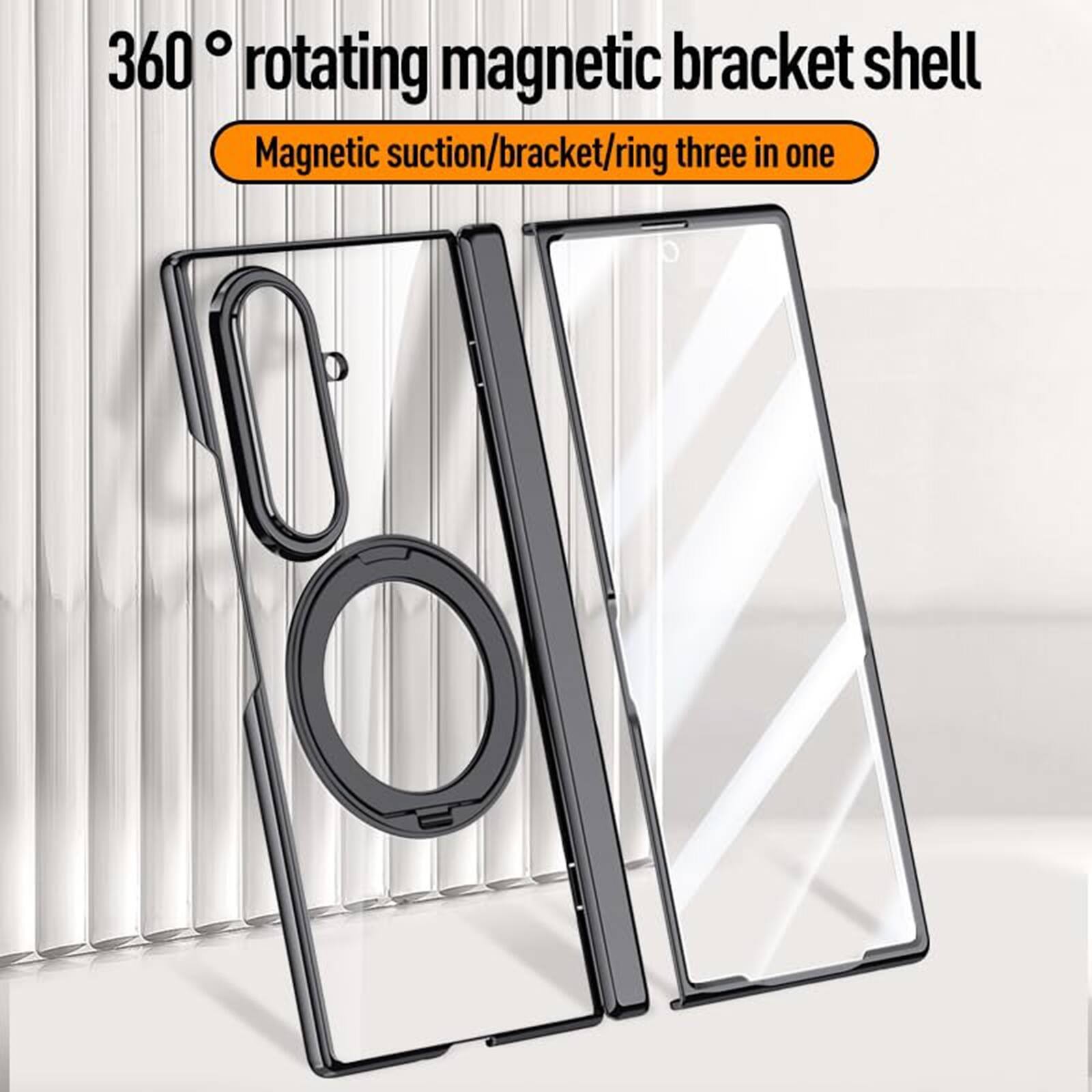 360° rotating magnetic bracket shell  
Magnetic suction/bracket/ring three in one
