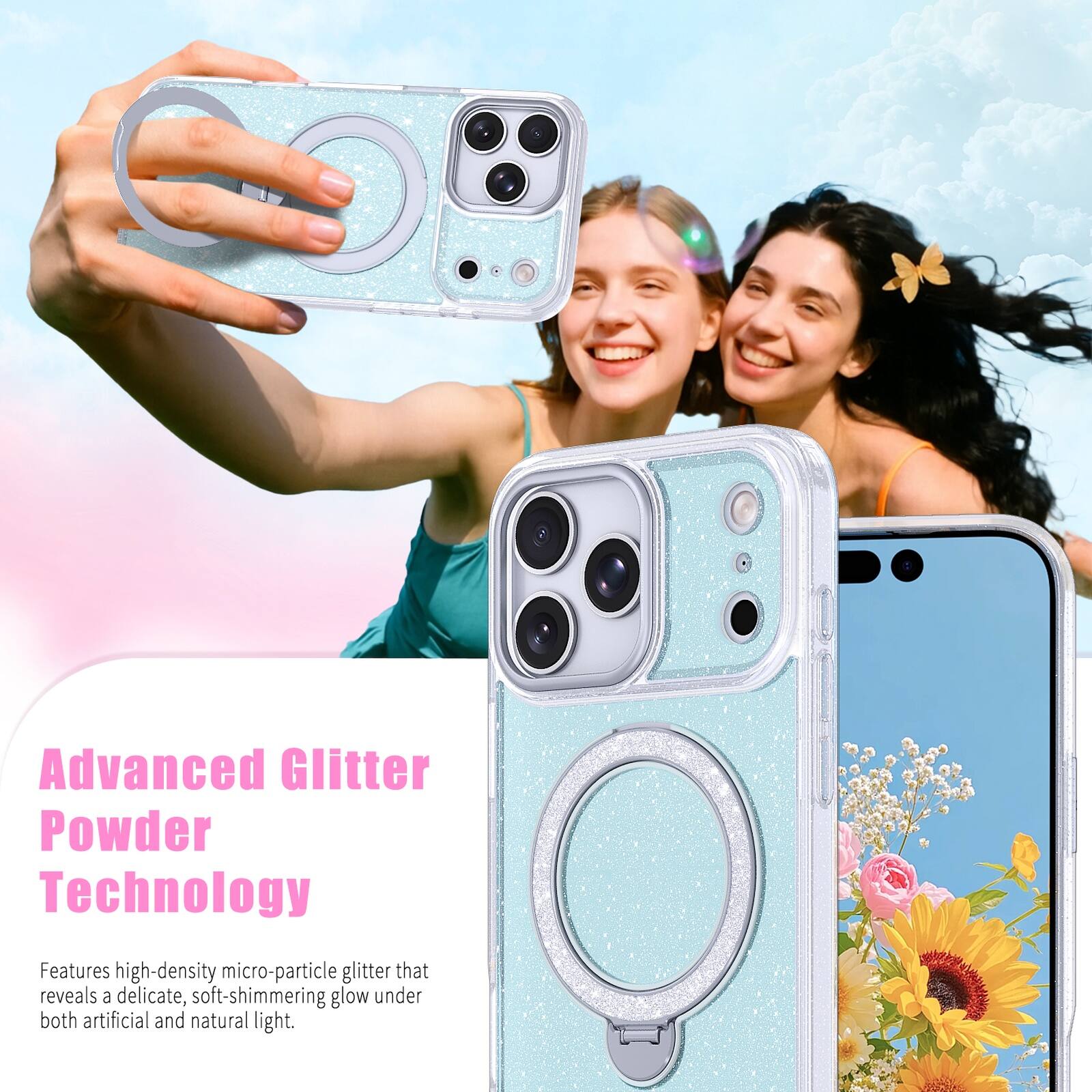 Advanced Glitter Powder Technology

Features high-density micro-particle glitter that reveals a delicate, soft-shimmering glow under both artificial and natural light.