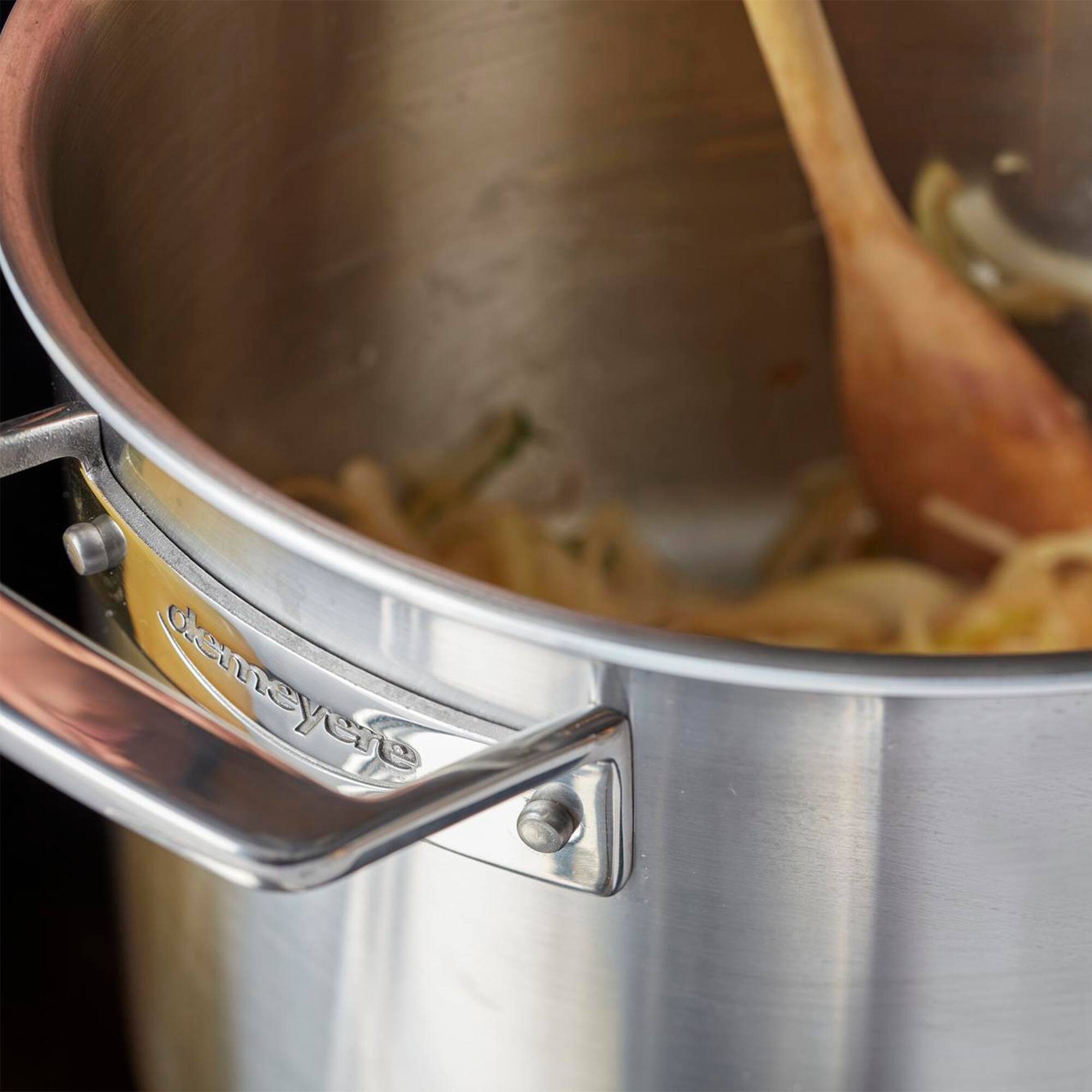 Alt View 2. Demeyere - Demeyere Essential 5-ply 8-qt Stainless Steel Stock Pot with Lid - Stainless Steel.