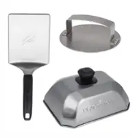 Blackstone - 3-Piece Press and Sear Smash Burger Kit with Burger Press, Burger Spatula, and Basting Dome - Silver - Angle_Zoom