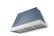 Front. AGA - AGA Euclid 48 x 30 Hood 1200 CFM_Stone Blue_ w. Polished Chrome Trim - Stone Blue.