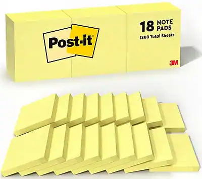 Post-it Note 18 Pads
1800 Total Sheets
3M