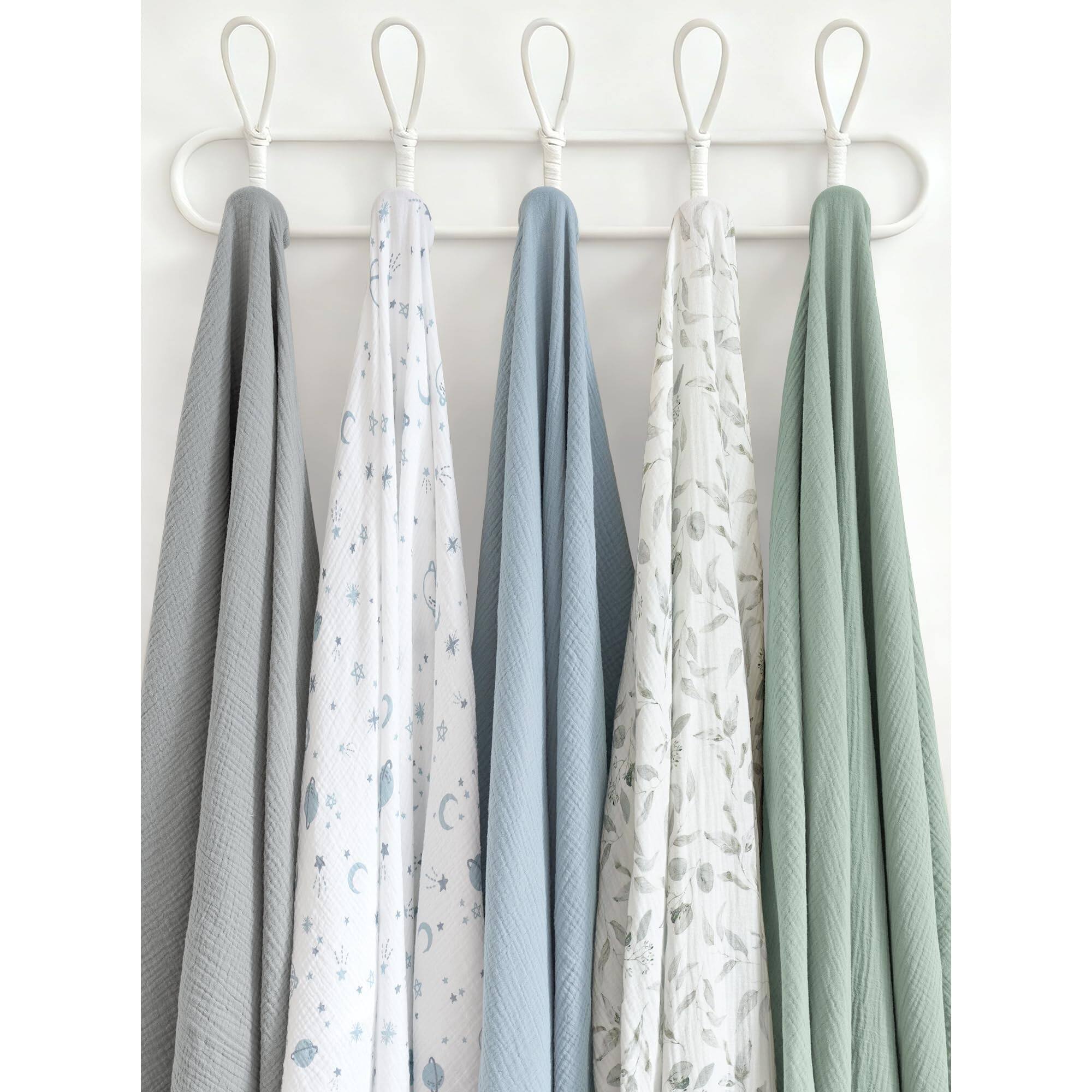 Alt View 5. NICHOLAS KLEIN - Muslin Swaddle Blankets For Unisex Receiving Blanket 47 X Inches Soft Breathable Swaddles & - Rainbow.