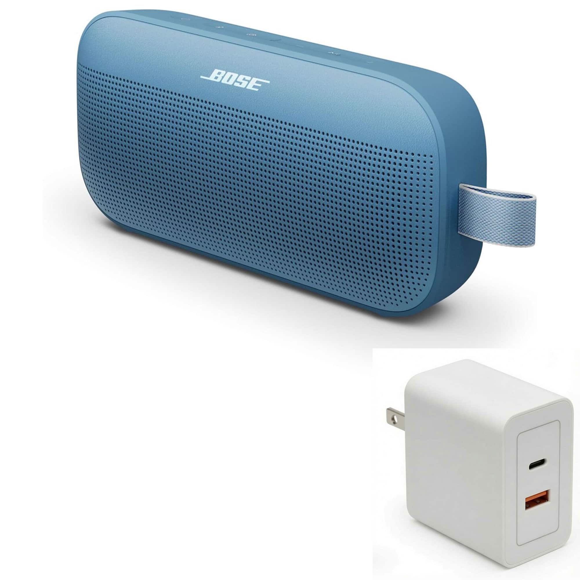 Bundle - Bose - SoundLink Flex Bluetooth Speaker (2nd Gen) with Fast Charger - Portable - Blue Dusk