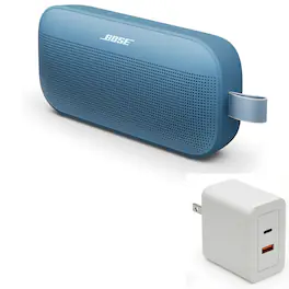 Bundle - Bose - SoundLink Flex Bluetooth Speaker (2nd Gen) with Fast Charger - Portable - Blue Dusk