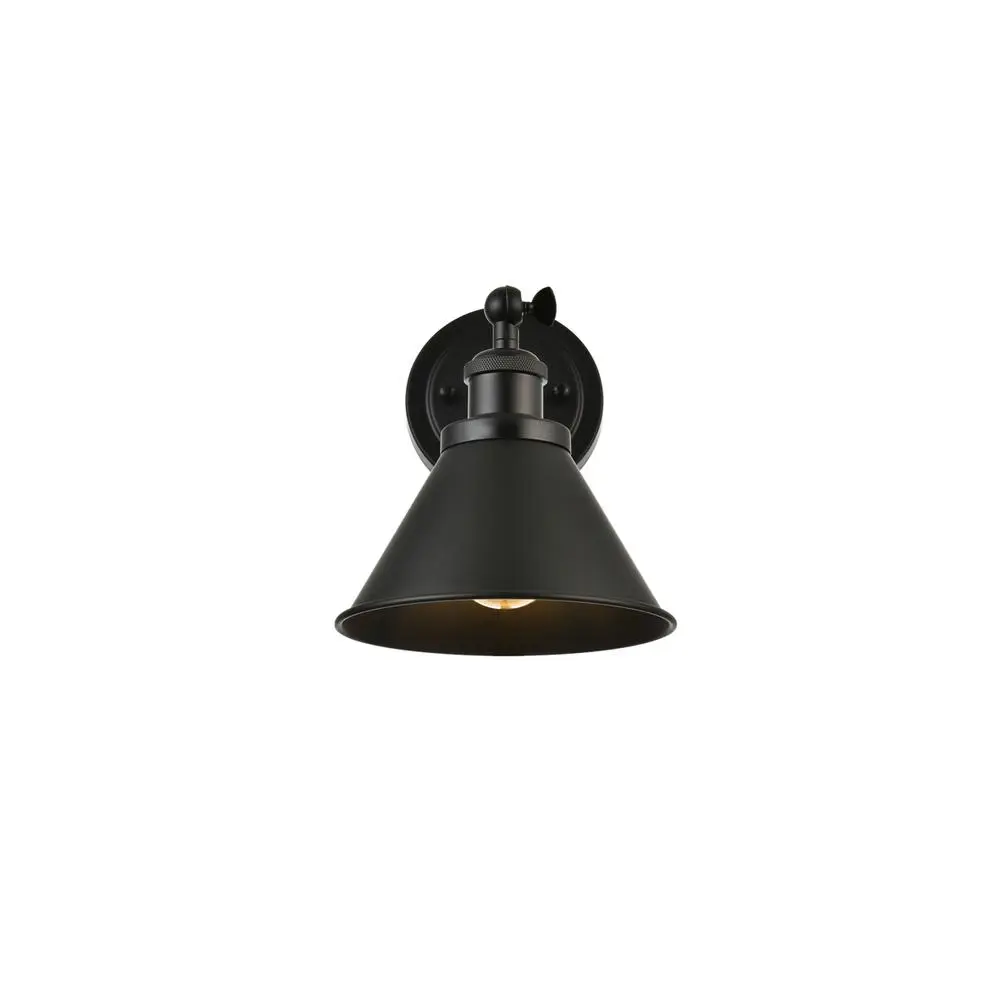 Alt View 1. Living District - Bentley 1 light Black Bath Sconce - Black.