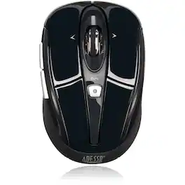 Adesso - iMouse S60B 2.4 GHz Wireless Programmable Nano Mouse - Optical - Wireless - 30 ft - Radio Frequency - 2.40 GHz - Wireless - Black