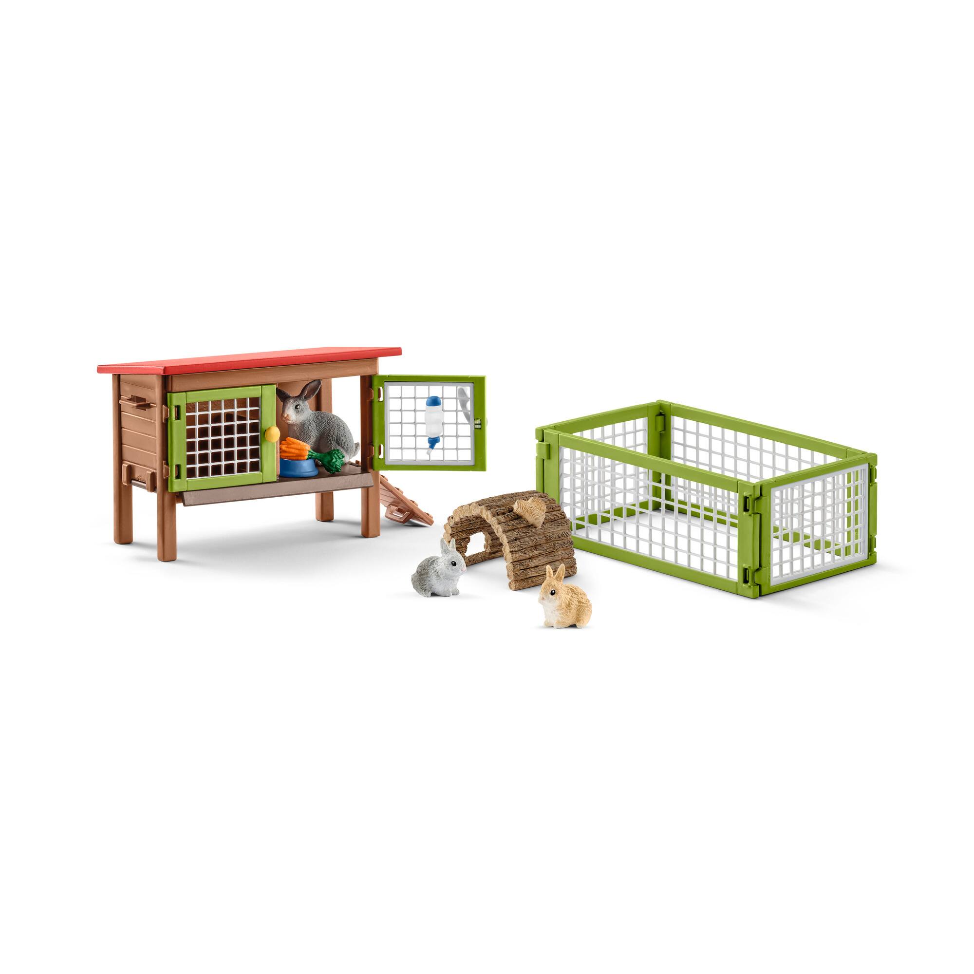 Angle. Schleich - Farm World: Rabbit Hutch.