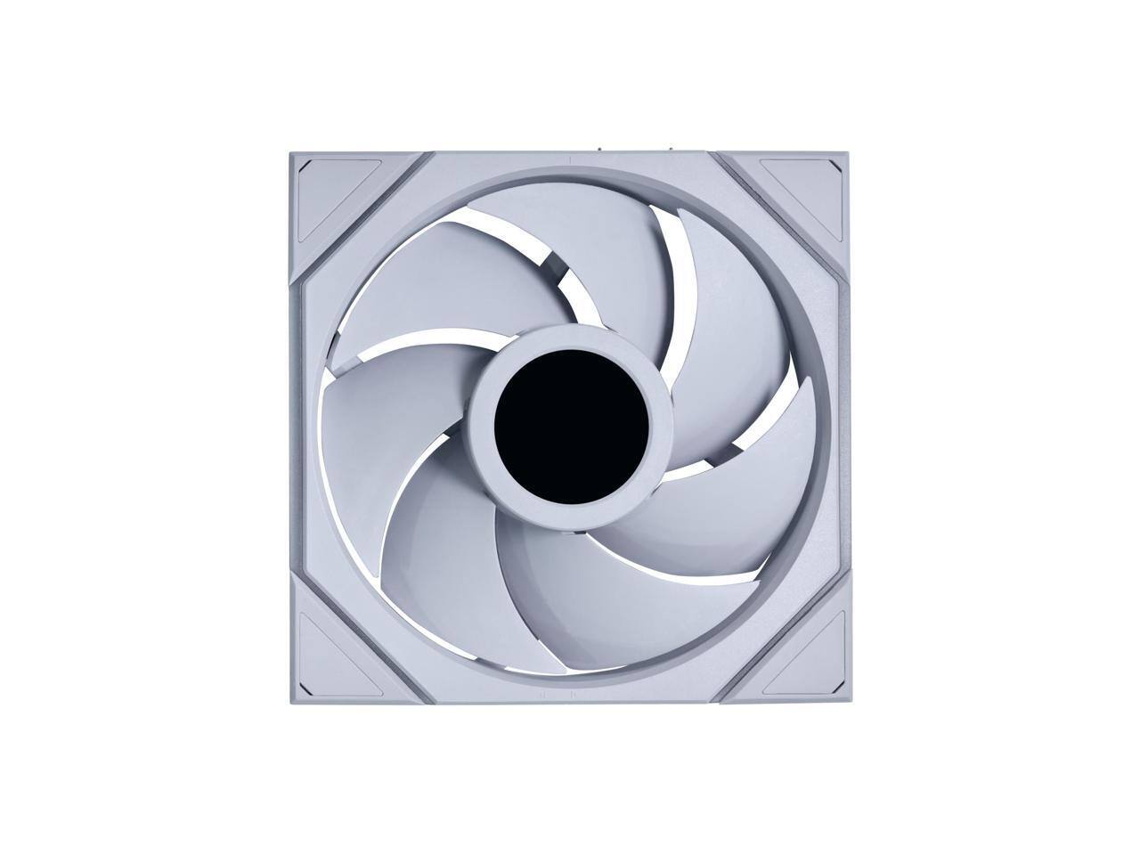Alt View 1. Lian Li - Lian Li UNI Fan TL - 140mm LCD Wireless ARGB Fan - Dual-Zone Lighting - FDB - White(14TLLCD1W1W) - White.