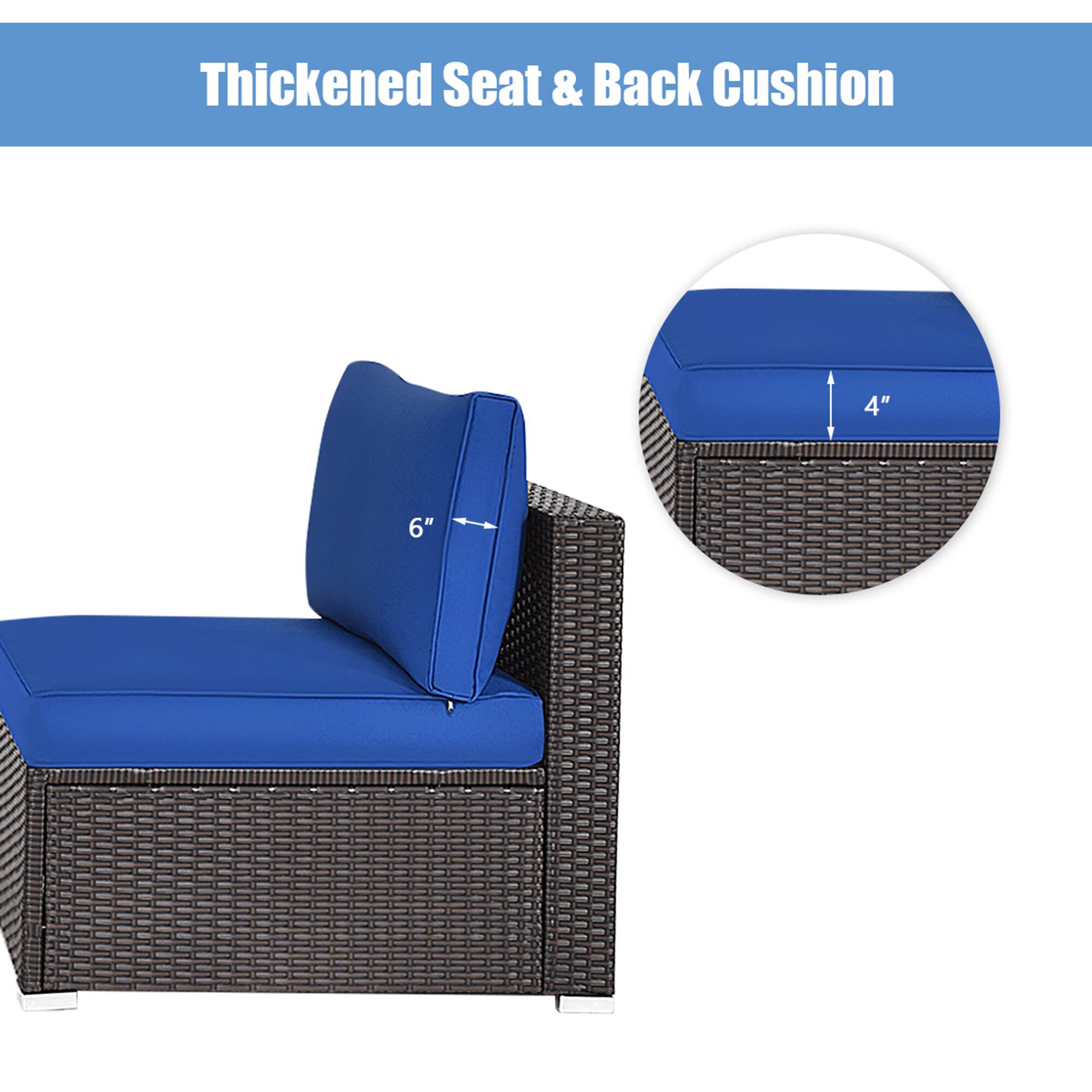 Thickened Seat & Back Cushion

6"  
4"