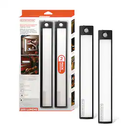 Black+Decker - Rechargeable Motion Sensor Light Bar, 200 Lumens Magnetic LED Closet Lights, Wireless Under Cabinet - Black