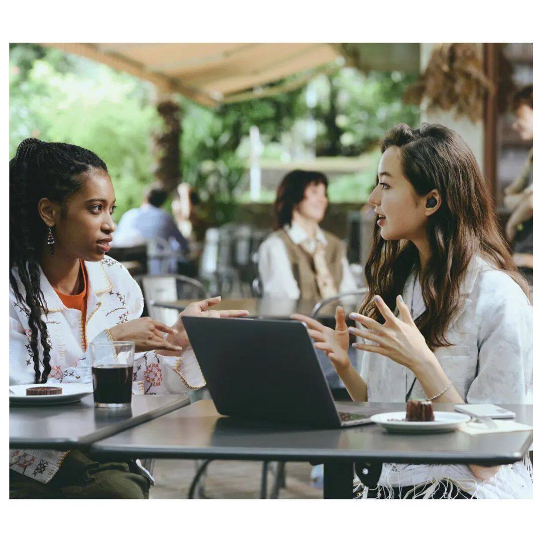 Back. Sony - Sony LinkBuds Open True Wireless Earbud Headphones (Black) and Case Bundle - Black.