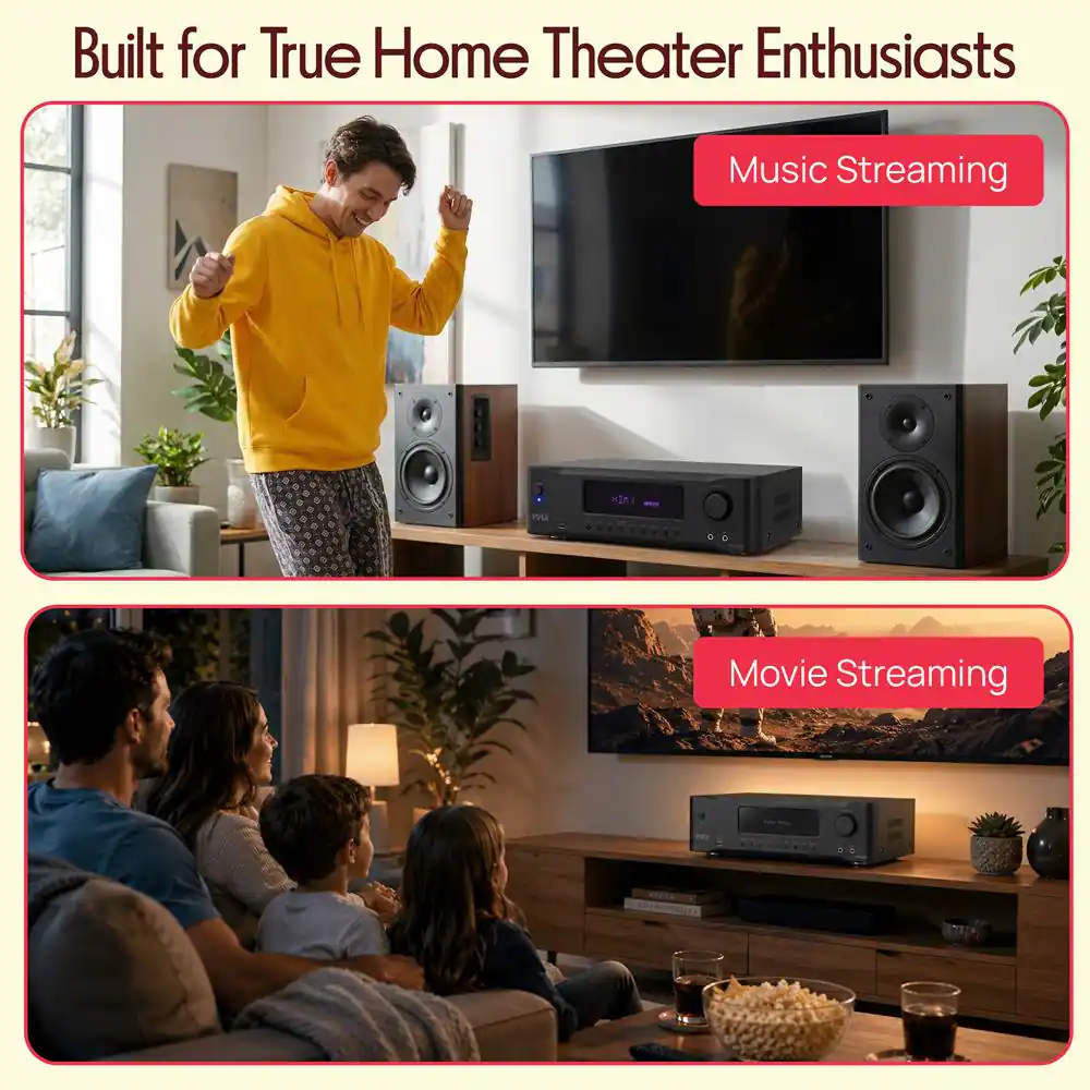 Built for True Home Theater Enthusiasts  
Music Streaming  
Movie Streaming