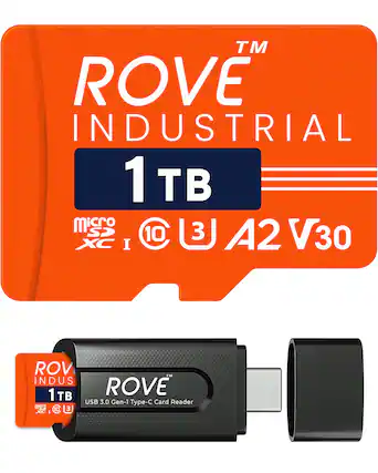 ROVE INDUSTRIAL
1 TB
micro SDXC I
10
U3
A2
V30
ROVE INDUSTRIAL
1 TB
USB 3.0 Gen-1 Type-C Card Reader