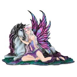 FC Design - 14.5"W Fairy with Unicorn Figurine Statue Office Desk Tabletop Home Decor Gift - Multi-Color