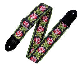 Levy's Leathers - Woven Cotton Guitar Strap, Print Series - 2 inch. Wide - Pink Rosa