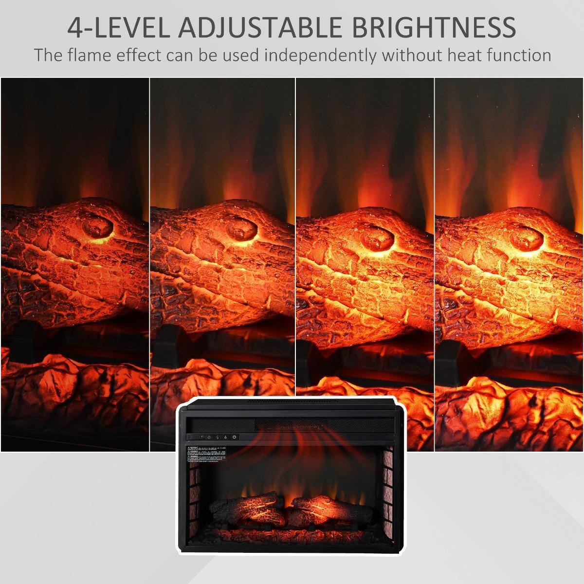 4-LEVEL ADJUSTABLE BRIGHTNESS  
The flame effect can be used independently without heat function