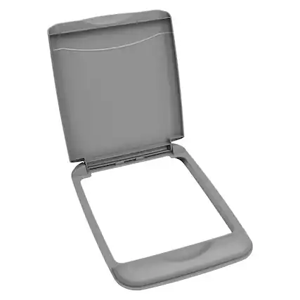 Front. Rev-A-Shelf - Rev-A-Shelf 35 qt. Trash Can Replacement Lid, Silver (Lid Only), RV-35-LID-17-1 - Silver.