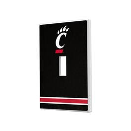 Keyscaper - Cincinnati Bearcats Stripe Design Single Toggle Light Switch Plate - Multicolor