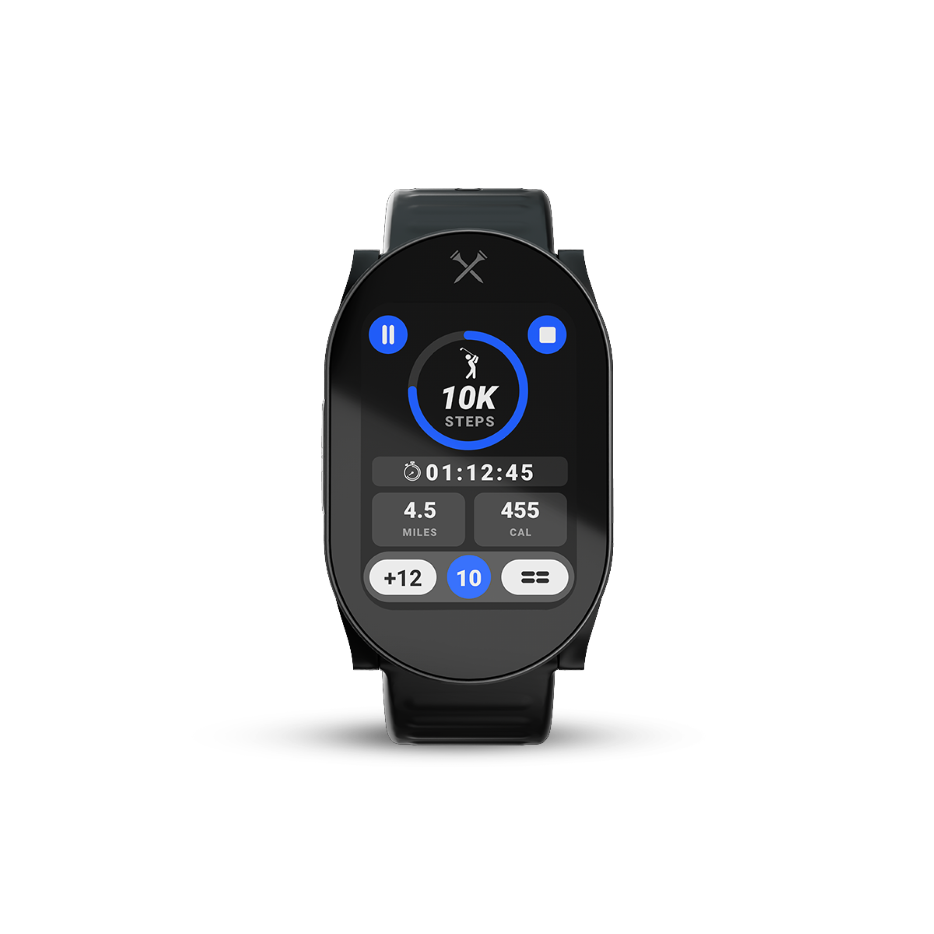 10K STEPS  
01:12:45  
4.5 MILES  
455 CAL  
+12  
10