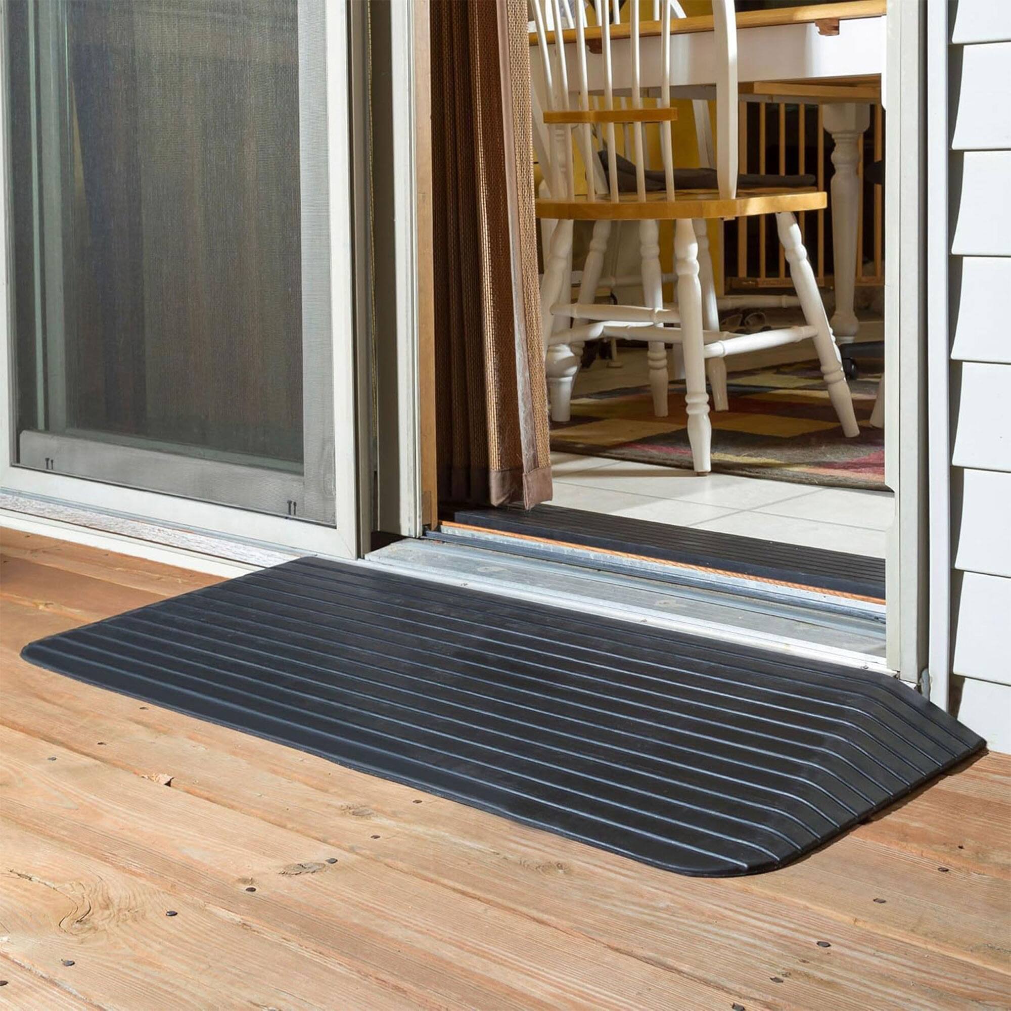 Alt View 4. Silver Spring - Silver Spring Rubber Threshold Ramp for Wheelchairs, Scooters & More, 2.5" Rise - Black.