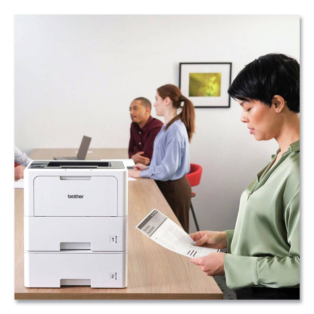 Brother HLL6210DWT Business Monochrome Laser Printer with Dual