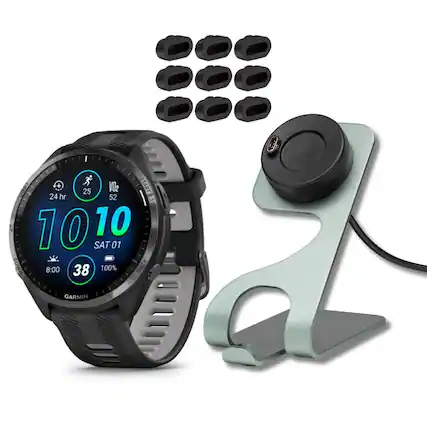 24 hr 25 VO2 52 START ST UP 10 10 SAT 01 DOWN 8:00 38 100% BACK GARMIN