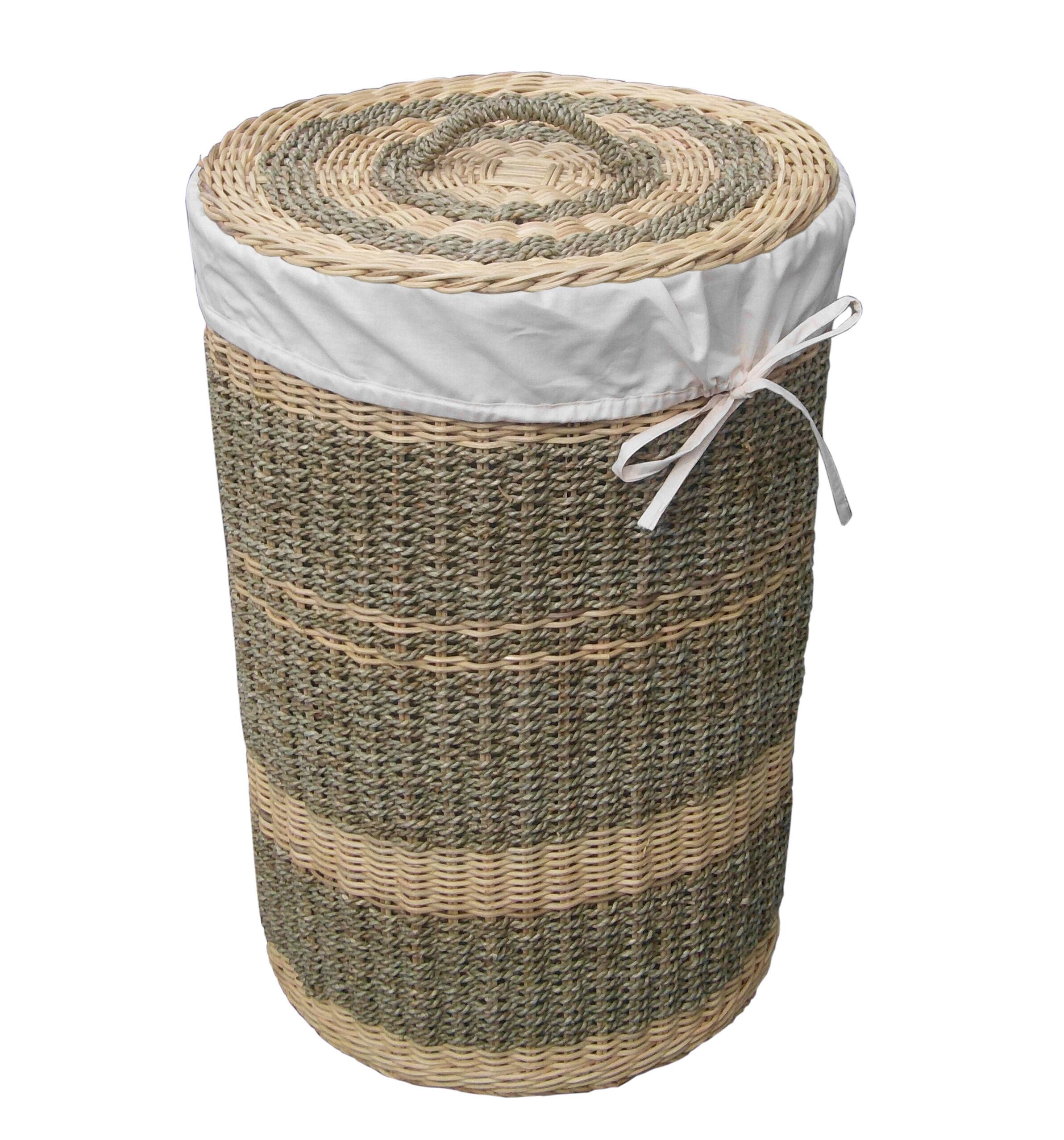 Dart - Costa Round Laundry Hamper - Light Brown