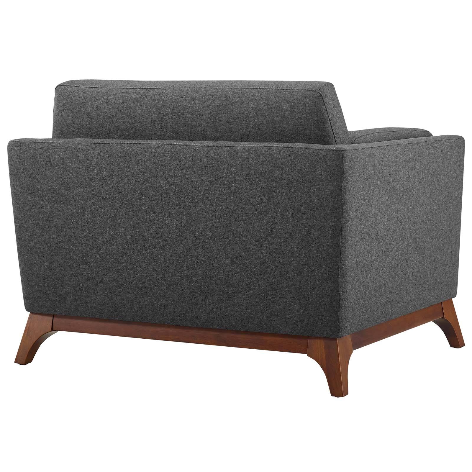Back. Modway - Chance Upholstered Fabric Armchair by Modway - Gray.